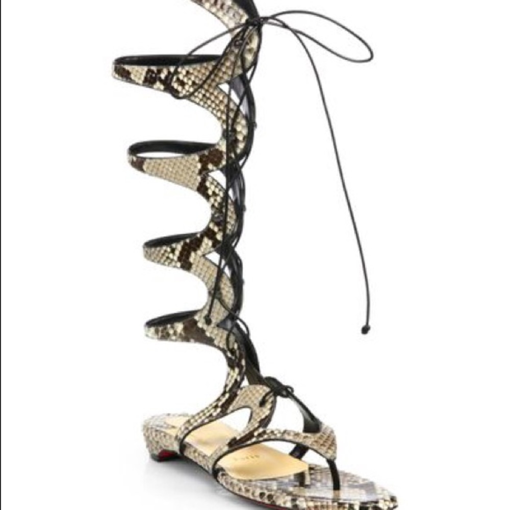 CHRISTIAN LOUBOUTIN  Python Gladiator Sandal